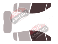 Gabarit vitrage - kit vitres avant - Renault Modus (1) 5 portes (2007 - 2013)