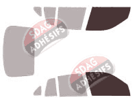 Gabarit vitrage - kit vitres avant - Renault Thalia Berline 4 portes (2008 - 2013)