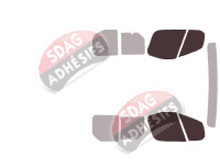 Gabarit vitrage - kit vitres avant - Nissan PrimaStar (1) Court / Long Utilitaire 3 portes (2002 - 2015)