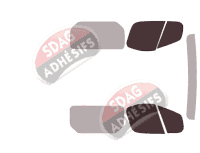 Gabarit vitrage - kit vitres avant - Opel Vivaro (A) Court / Long Utlitaire 3 portes (2002 - 2015)