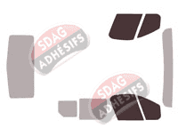 Gabarit vitrage - kit vitres avant - Opel Vivaro (B) Utilitaire 4 portes (2014 - 2019)