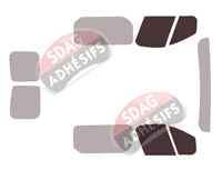Gabarit vitrage - kit vitres avant - Fiat Talento (2) Utilitaire 5/6 portes (2016 - 2020)