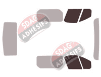 Gabarit vitrage - kit vitres avant - Opel Vivaro (B) Utilitaire 4/5 portes (2014 - 2019)