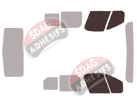 Gabarit vitrage - kit vitres avant - Opel Vivaro (B) Utilitaire 4/5 portes (2014 - 2019)