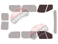 Gabarit vitrage - kit vitres avant - Opel Vivaro (B) Court 5/6 portes (2014 - 2019) Gabarit vitrage - kit vitres avant - Opel Vivaro (B) Court 5/6 portes (2014 - 2019)