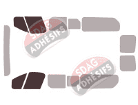 Gabarit vitrage - kit vitres avant - Opel Vivaro (B) Long 5/6 portes (2014 - 2019) Gabarit vitrage - kit vitres avant - Opel Vivaro (B) Long 5/6 portes (2014 - 2019)