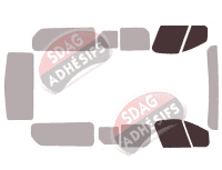 Gabarit vitrage - kit vitres avant - Opel Vivaro (B) Long 4/5 portes (2014 - 2019)