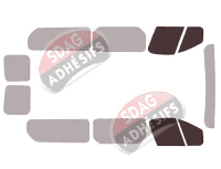 Gabarit vitrage - kit vitres avant - Opel Vivaro (B) Long 5/6 portes (2014 - 2019) Gabarit vitrage - kit vitres avant - Opel Vivaro (B) Long 5/6 portes (2014 - 2019)