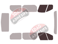 Gabarit vitrage - kit vitres avant - Opel Vivaro (B) Court 4/5 portes (2014 - 2019)