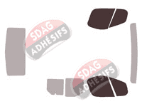 Gabarit vitrage - kit vitres avant - Opel Vivaro (A) Utilitaire 4 portes (2002 - 2015)