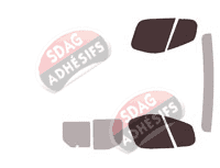 Gabarit vitrage - kit vitres avant - Opel Vivaro (A) Utilitaire 4/5 portes (2002 - 2015)
