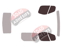 Gabarit vitrage - kit vitres avant - Nissan PrimaStar (1) Utilitaire 4 portes (2002 - 2015)