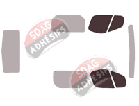 Gabarit vitrage - kit vitres avant - Nissan PrimaStar (1) Utilitaire 4 portes (2002 - 2015)