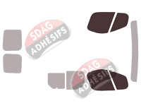 Gabarit vitrage - kit vitres avant - Opel Vivaro (A) Utilitaire 5 portes (2002 - 2015)