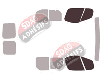 Gabarit vitrage - kit vitres avant - Opel Vivaro (A) Utilitaire 5 portes (2002 - 2015) Gabarit vitrage - kit vitres avant - Opel Vivaro (A) Utilitaire 5 portes (2002 - 2015)
