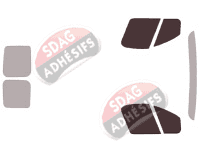 Gabarit vitrage - kit vitres avant - Fiat Talento (2) Court / Long Utilitaire 5/6 portes (2016 - 2020)