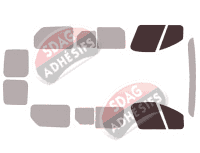 Gabarit vitrage - kit vitres avant - Fiat Talento (2) Court 5/6 portes (2016 - 2020)
