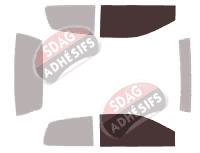 Gabarit vitrage - kit vitres avant - Renault Twingo (1) 3 portes (1993 - 2007) Gabarit vitrage - kit vitres avant - Renault Twingo (1) 3 portes (1993 - 2007)