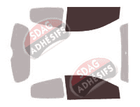 Gabarit vitrage - kit vitres avant - Renault Twingo (2) 3 portes (2012 - 2014) Gabarit vitrage - kit vitres avant - Renault Twingo (2) 3 portes (2012 - 2014)