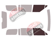 Gabarit vitrage - kit vitres avant - Rivian R1S (1) 5 portes (depuis 2022)