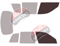 Gabarit vitrage - kit vitres avant - Rolls Cullinan (1) 5 portes (depuis 2019)