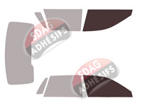 Gabarit vitrage - kit vitres avant - Rolls Phantom (2) Berline 4 portes (depuis 2018)