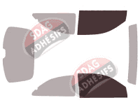 Gabarit vitrage - kit vitres avant - Rover 200 & 400 (2) 3 portes (1996 - 2000)