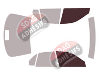 Gabarit vitrage - kit vitres avant - Rover 600 Berline 4 portes (1997 - 2006) Gabarit vitrage - kit vitres avant - Rover 600 Berline 4 portes (1997 - 2006)