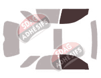 Gabarit vitrage - kit vitres avant - Saab 9.2X Break 5 portes (2004 - 2006)