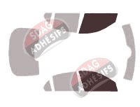 Gabarit vitrage - kit vitres avant - Saab 9.3 (2) Berline 4 portes (2002 - 2012)