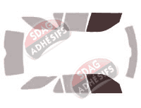 Gabarit vitrage - kit vitres avant - Saab 9.5 (1) Break 5 portes (1998 - 2009)