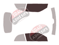 Gabarit vitrage - kit vitres avant - Saab 9.3 (2) Cabriolet 2 portes (2003 - 2012)
