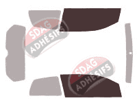 Gabarit vitrage - kit vitres avant - Seat Mii 3 portes (2012 - 2021)