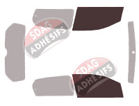 Gabarit vitrage - kit vitres avant - Seat Mii 5 portes (2012 - 2021)