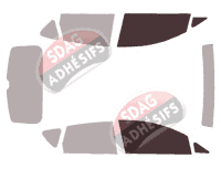 Gabarit vitrage - kit vitres avant - Seat Altea (1) 5 portes (2009 - 2016)