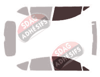 Gabarit vitrage - kit vitres avant - Seat Altea (1) Freetrack 5 portes (2007 - 2016)