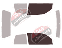 Gabarit vitrage - kit vitres avant - Seat Arosa 3 portes (1997 - 2005)