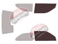 Gabarit vitrage - kit vitres avant - Seat Cordoba (1) 2 portes (1993 - 2003)