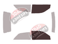 Gabarit vitrage - kit vitres avant - Seat Ibiza (2) 3 portes (1993 - 1999) Gabarit vitrage - kit vitres avant - Seat Ibiza (2) 3 portes (1993 - 1999)