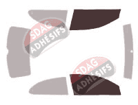 Gabarit vitrage - kit vitres avant - Seat Ibiza (3) 3 portes (2002 - 2008) Gabarit vitrage - kit vitres avant - Seat Ibiza (3) 3 portes (2002 - 2008)