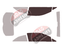 Gabarit vitrage - kit vitres avant - Seat Ibiza (4) 3 portes (2008 - 2018) Gabarit vitrage - kit vitres avant - Seat Ibiza (4) 3 portes (2008 - 2018)