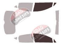 Gabarit vitrage - kit vitres avant - Seat Ibiza (4) 5 portes (2008 - 2017)