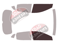 Gabarit vitrage - kit vitres avant - Seat Ibiza (5) 5 portes (depuis 2017)