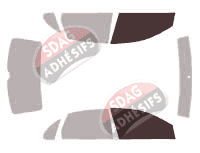 Gabarit vitrage - kit vitres avant - Seat Ibiza (3) 5 portes (2002 - 2008)
