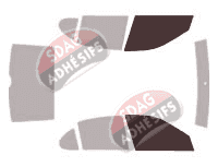 Gabarit vitrage - kit vitres avant - Seat Leon (1) 5 portes (1999 - 2005) Gabarit vitrage - kit vitres avant - Seat Leon (1) 5 portes (1999 - 2005)