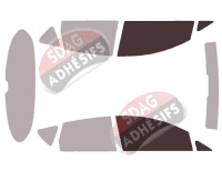 Gabarit vitrage - kit vitres avant - Seat Toledo (3) 5 portes (2004 - 2009)