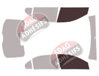 Gabarit vitrage - kit vitres avant - Seat Toledo (4) 5 portes (2012 - 2020)