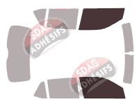 Gabarit vitrage - kit vitres avant - Skoda Fabia (3) 5 portes (2014 - 2022)