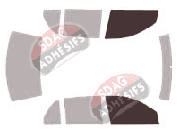 Gabarit vitrage - kit vitres avant - Skoda Fabia (1) Berline 4 portes (1999 - 2007)