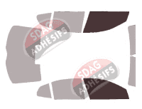 Gabarit vitrage - kit vitres avant - Skoda Octavia (3) 5 portes (2013 - 2020)